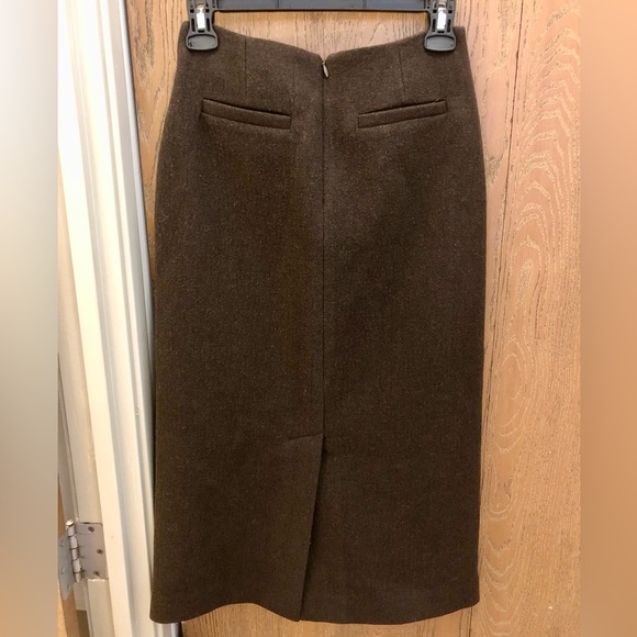 WConcept Anedit Wool Blend Front-Buttoned Midi Skirt - Picture 2 of 3
